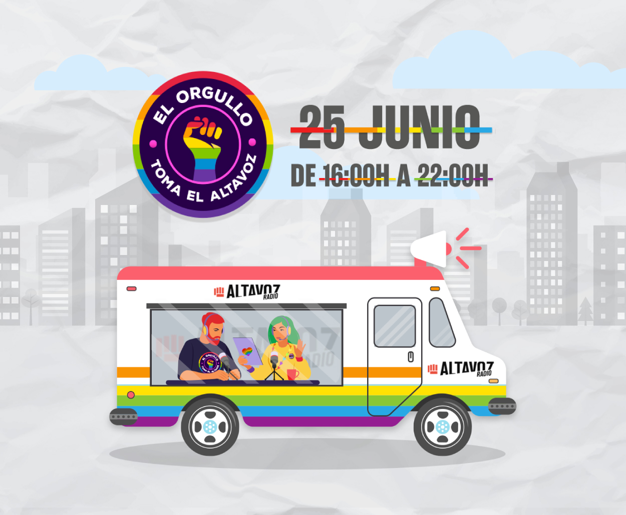 Primera Marcha Radiofónica LGBTTTIQA+  “El orgullo toma el Altavoz”