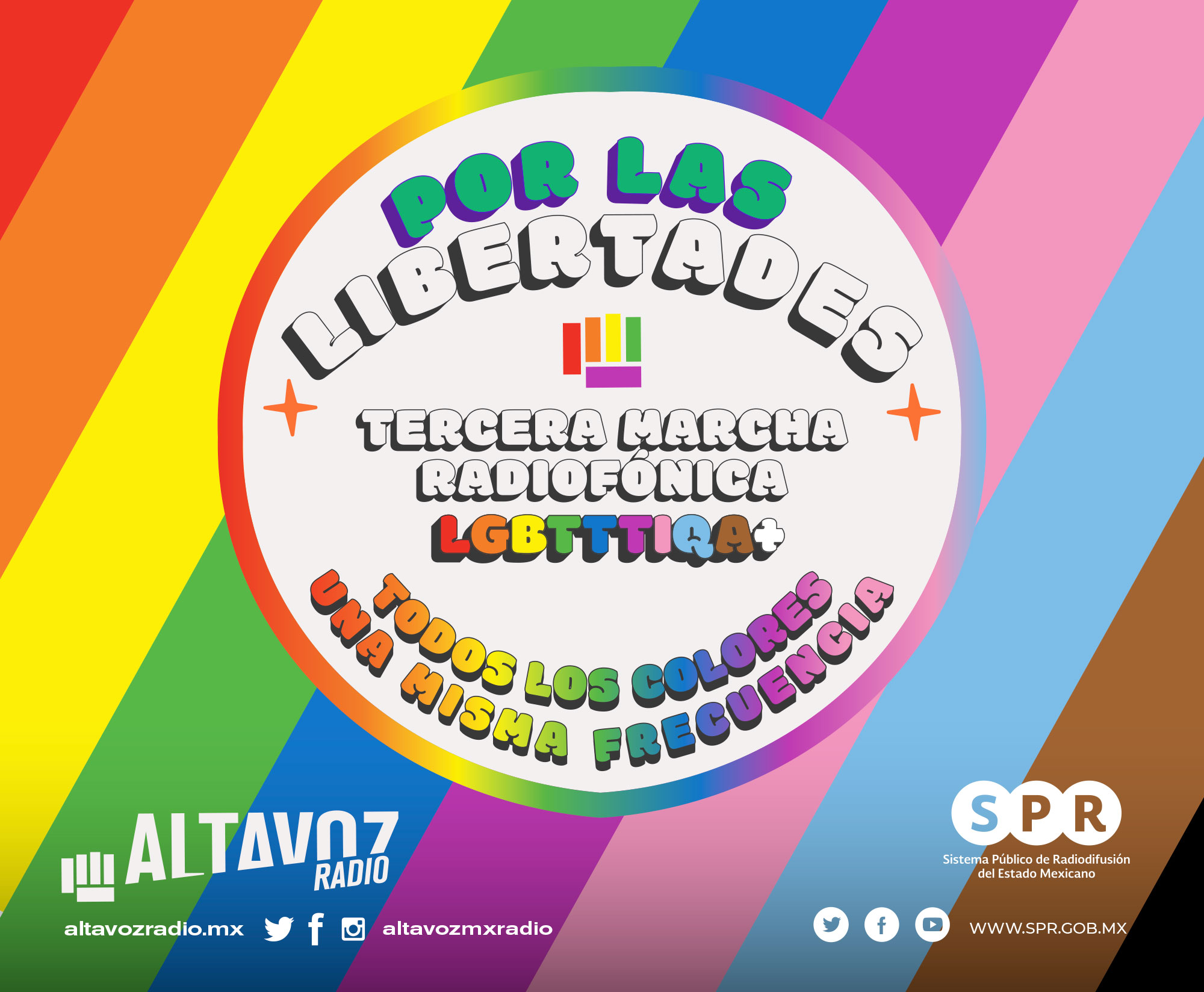 El 23 de junio el orgullo toma el Altavoz en la “Tercera Marcha Radiofónica LGBTTTIQA+: Por las libertades, todos los colores, una misma frecuencia”