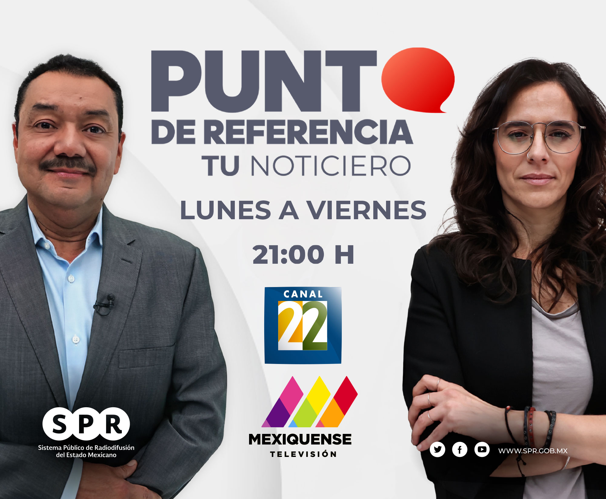 Transmiten Canal 22 y TV Mexiquense “Punto de Referencia”, el noticiero estelar de los medios públicos