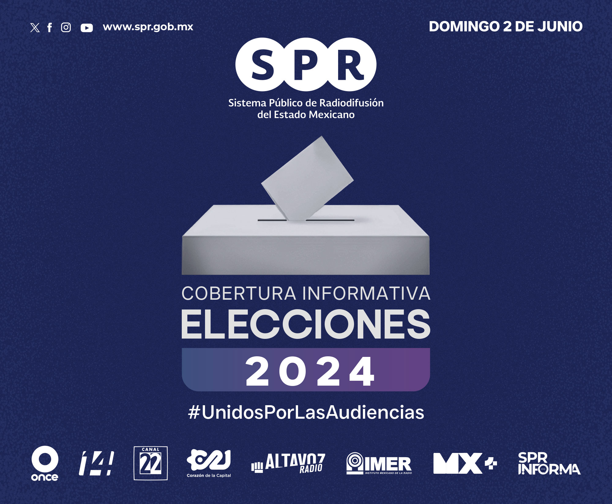 MEDIOS PÚBLICOS TRANSMITIRÁN DE MANERA CONJUNTA JORNADA ELECTORAL DEL 2 DE
JUNIO