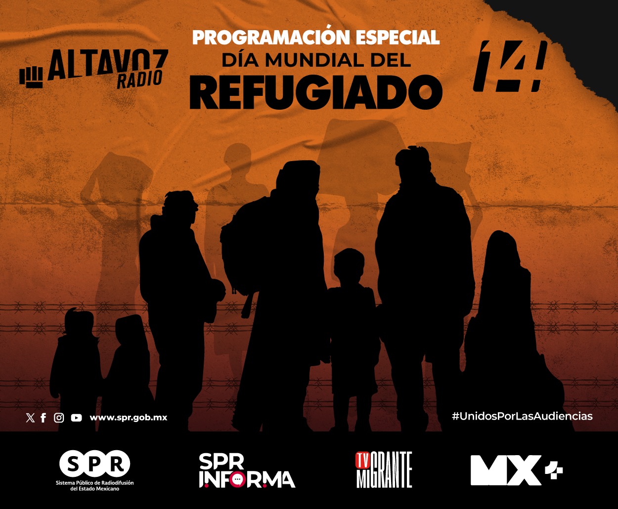 CANAL CATORCE Y ALTAVOZ RADIO TRANSMITIRÁN PROGRAMACIÓN ESPECIAL POR “EL DÍA
MUNDIAL DEL REFUGIADO”