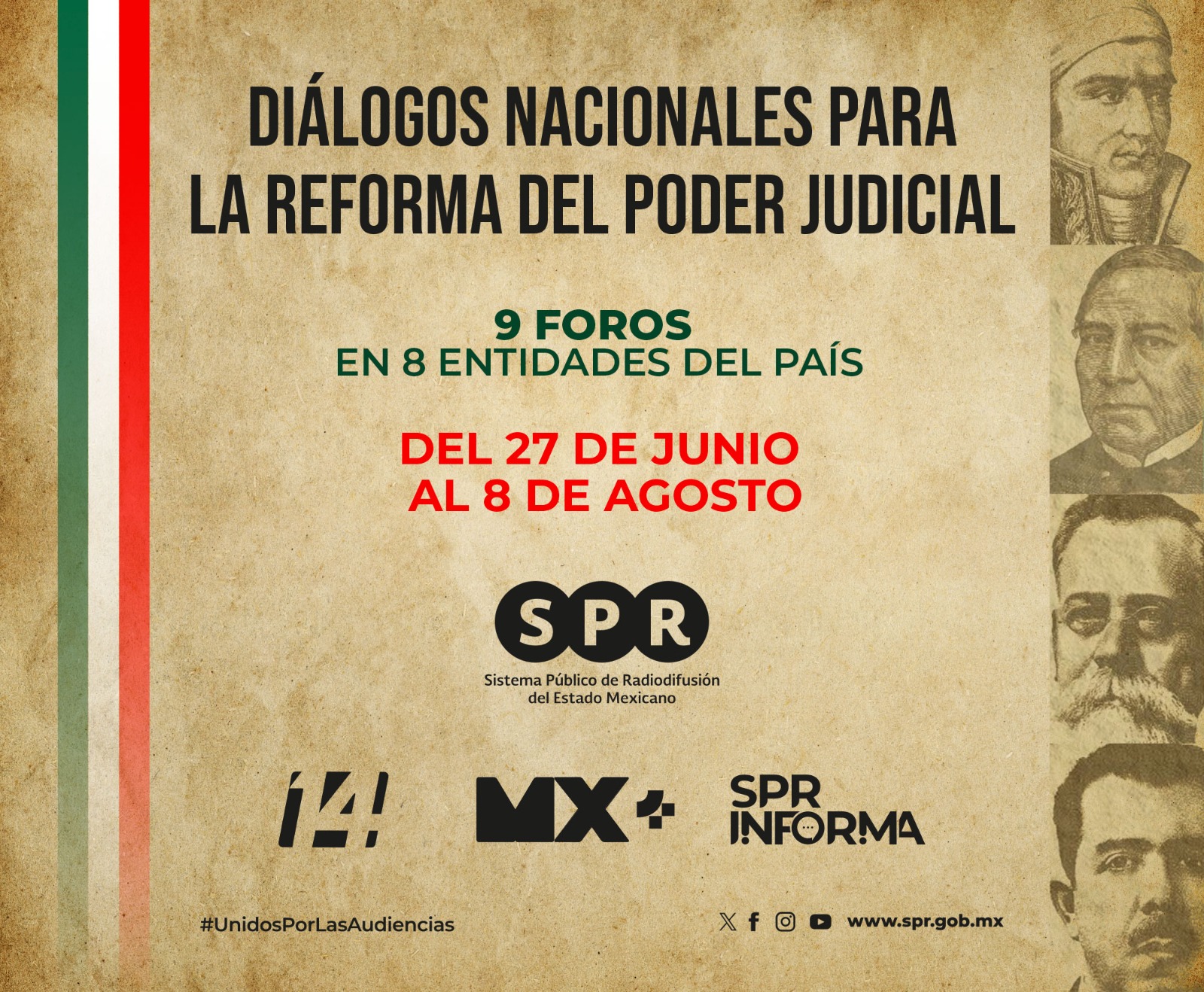 MEDIOS PÚBLICOS TRANSMITIRÁN “DIÁLOGOS NACIONALES PARA LA REFORMA DEL PODER
JUDICIAL”