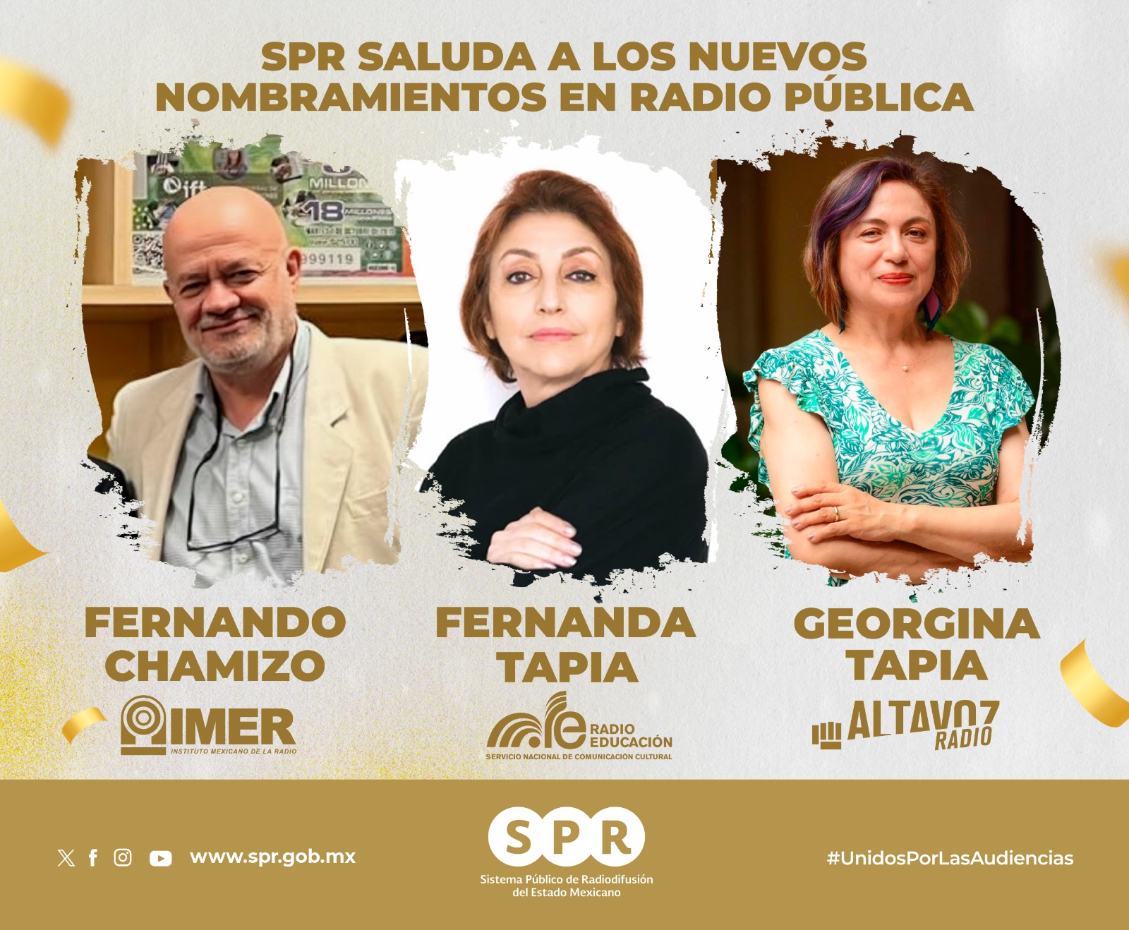 SPR SALUDA A LOS NUEVOS NOMBRAMIENTOS EN RADIO PÚBLICA