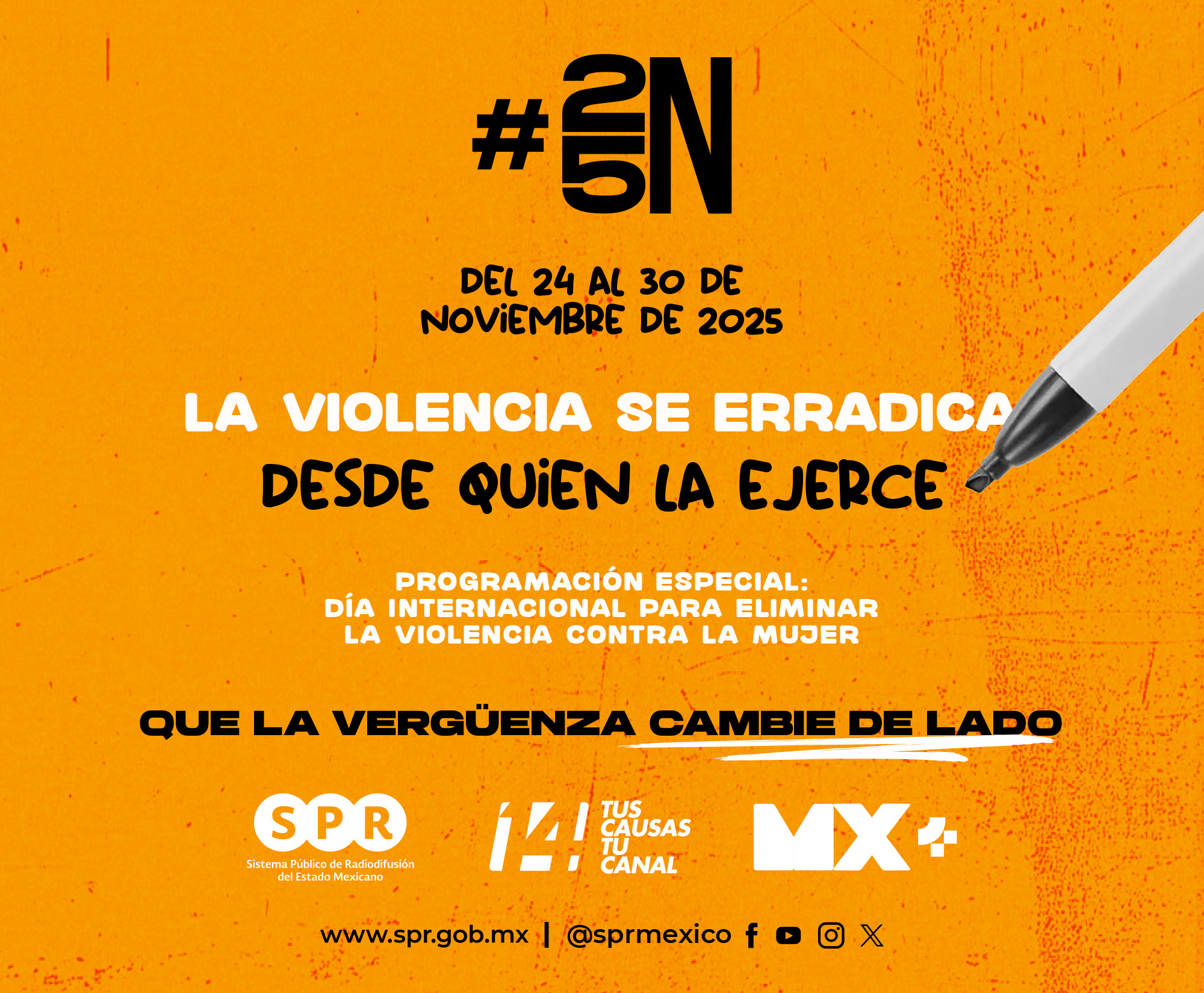 Transmitirá Canal Catorce “Programación Especial por el Día Internacional de
la Eliminación de la Violencia Contra las Mujeres”

