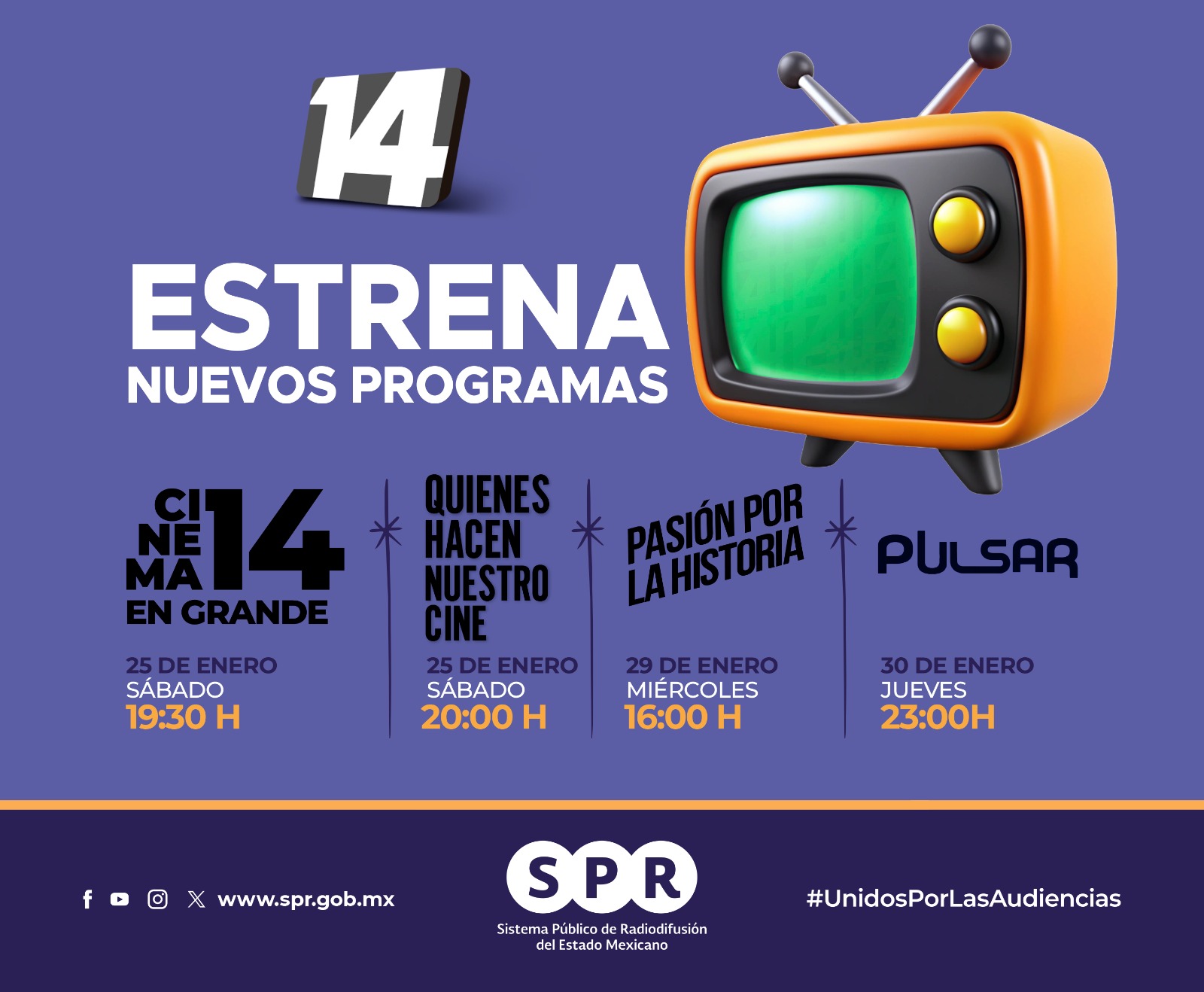 CANAL CATORCE ESTRENA NUEVOS PROGRAMAS